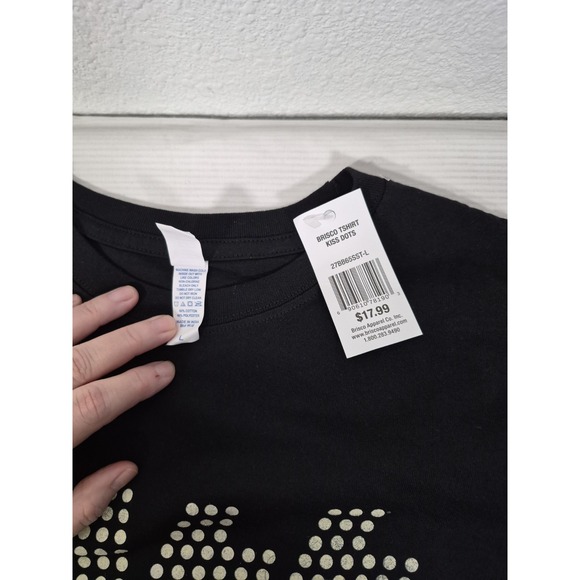 Brisco Brands Kiss Graphic T-Shirt Mens Large Black Rock Band Tee - Picture 6 of 9